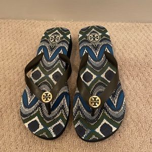 Tory Burch wedge heel rubber flip-flops